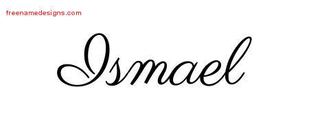 Classic Name Tattoo Designs Ismael Printable