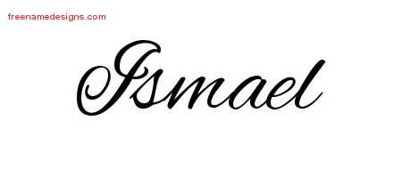 Cursive Name Tattoo Designs Ismael Free Graphic