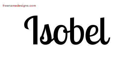 Handwritten Name Tattoo Designs Isobel Free Download