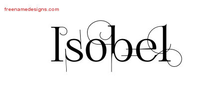 Decorated Name Tattoo Designs Isobel Free
