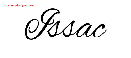 Cursive Name Tattoo Designs Issac Free Graphic