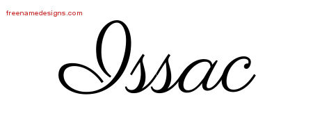 Classic Name Tattoo Designs Issac Printable
