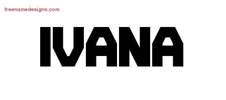 Titling Name Tattoo Designs Ivana Free Printout