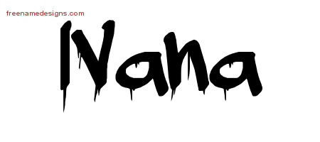 Graffiti Name Tattoo Designs Ivana Free Lettering