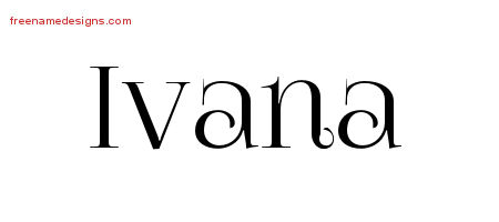 Vintage Name Tattoo Designs Ivana Free Download