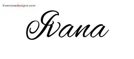 Cursive Name Tattoo Designs Ivana Download Free