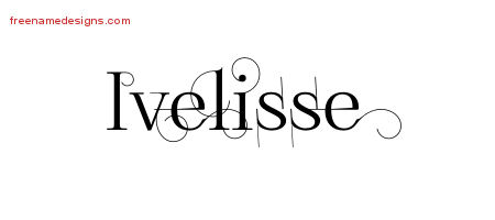 Decorated Name Tattoo Designs Ivelisse Free
