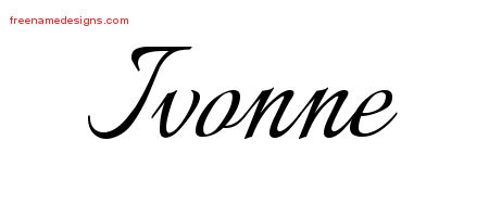 Calligraphic Name Tattoo Designs Ivonne Download Free