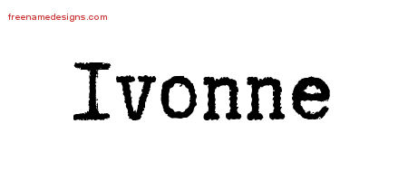 Typewriter Name Tattoo Designs Ivonne Free Download