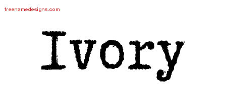 Typewriter Name Tattoo Designs Ivory Free Download