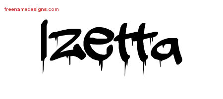 Graffiti Name Tattoo Designs Izetta Free Lettering