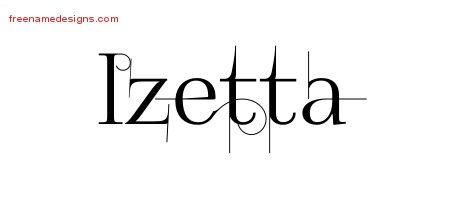 Decorated Name Tattoo Designs Izetta Free