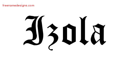 Blackletter Name Tattoo Designs Izola Graphic Download