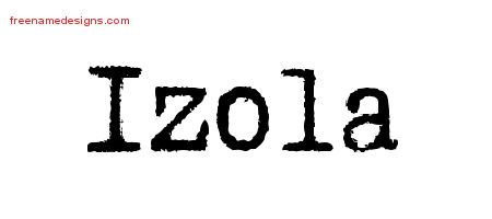 Typewriter Name Tattoo Designs Izola Free Download