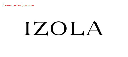 Flourishes Name Tattoo Designs Izola Printable