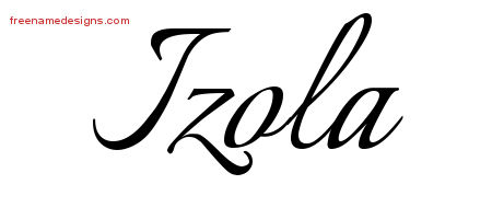 Calligraphic Name Tattoo Designs Izola Download Free