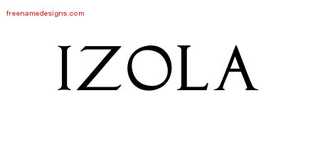 Regal Victorian Name Tattoo Designs Izola Graphic Download