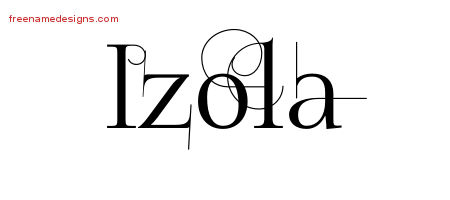 Decorated Name Tattoo Designs Izola Free