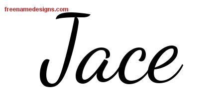 Lively Script Name Tattoo Designs Jace Free Download