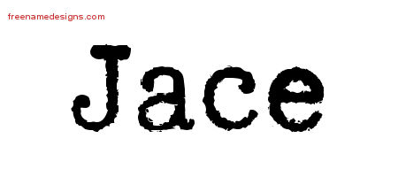 Typewriter Name Tattoo Designs Jace Free Printout
