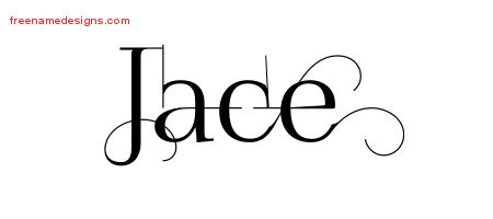 Decorated Name Tattoo Designs Jace Free Lettering