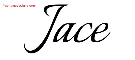 Calligraphic Name Tattoo Designs Jace Free Graphic