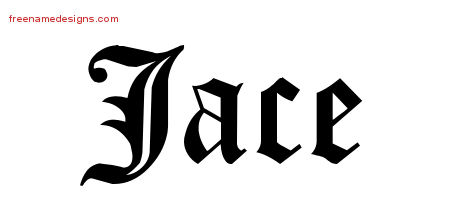 Blackletter Name Tattoo Designs Jace Printable