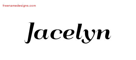Art Deco Name Tattoo Designs Jacelyn Printable