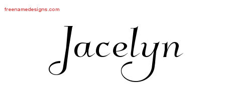 Elegant Name Tattoo Designs Jacelyn Free Graphic