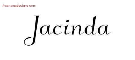 Elegant Name Tattoo Designs Jacinda Free Graphic