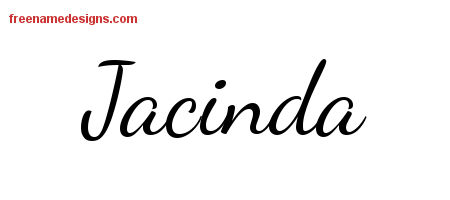 Lively Script Name Tattoo Designs Jacinda Free Printout