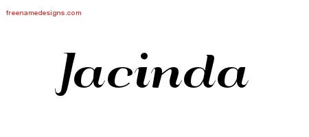 Art Deco Name Tattoo Designs Jacinda Printable
