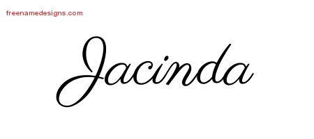 Classic Name Tattoo Designs Jacinda Graphic Download