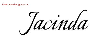 Calligraphic Name Tattoo Designs Jacinda Download Free