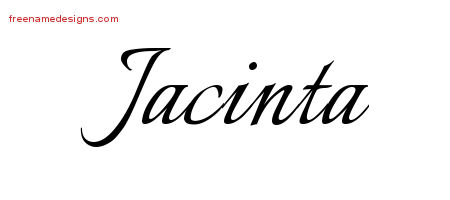 Calligraphic Name Tattoo Designs Jacinta Download Free
