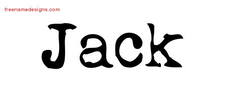 Vintage Writer Name Tattoo Designs Jack Free Lettering