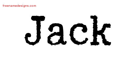 Typewriter Name Tattoo Designs Jack Free Download