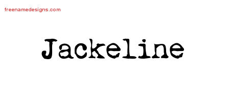 Vintage Writer Name Tattoo Designs Jackeline Free Lettering