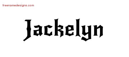 Gothic Name Tattoo Designs Jackelyn Free Graphic