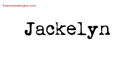 Vintage Writer Name Tattoo Designs Jackelyn Free Lettering