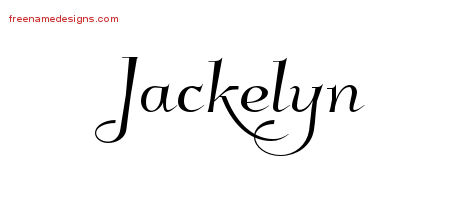 Elegant Name Tattoo Designs Jackelyn Free Graphic