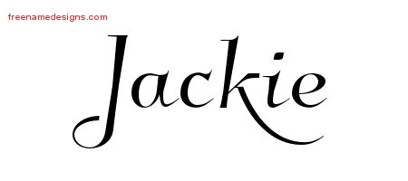 Elegant Name Tattoo Designs Jackie Free Graphic