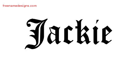 Blackletter Name Tattoo Designs Jackie Graphic Download