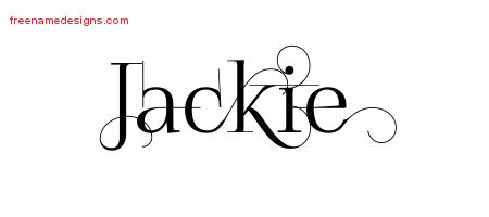 Decorated Name Tattoo Designs Jackie Free Lettering