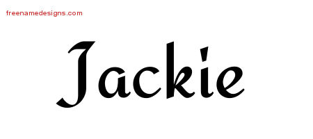 Calligraphic Stylish Name Tattoo Designs Jackie Download Free
