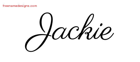 Classic Name Tattoo Designs Jackie Printable