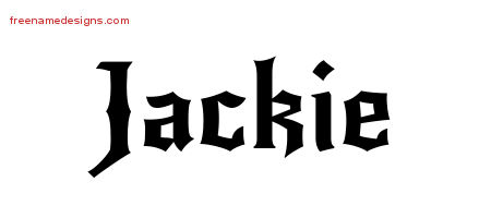 Gothic Name Tattoo Designs Jackie Free Graphic