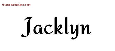 Calligraphic Stylish Name Tattoo Designs Jacklyn Download Free