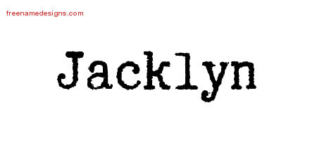 Typewriter Name Tattoo Designs Jacklyn Free Download