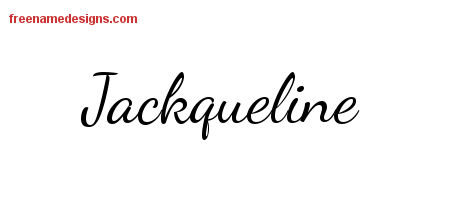 Lively Script Name Tattoo Designs Jackqueline Free Printout